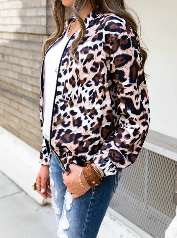 Nya Leopard Bomber Jacket