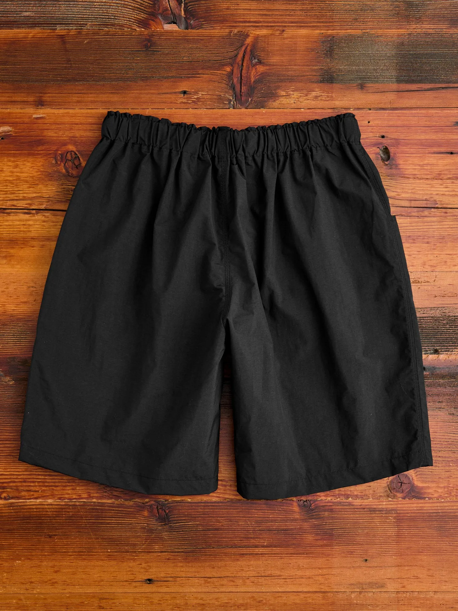 Nylon Taffeta Belted C.S Shorts in Black