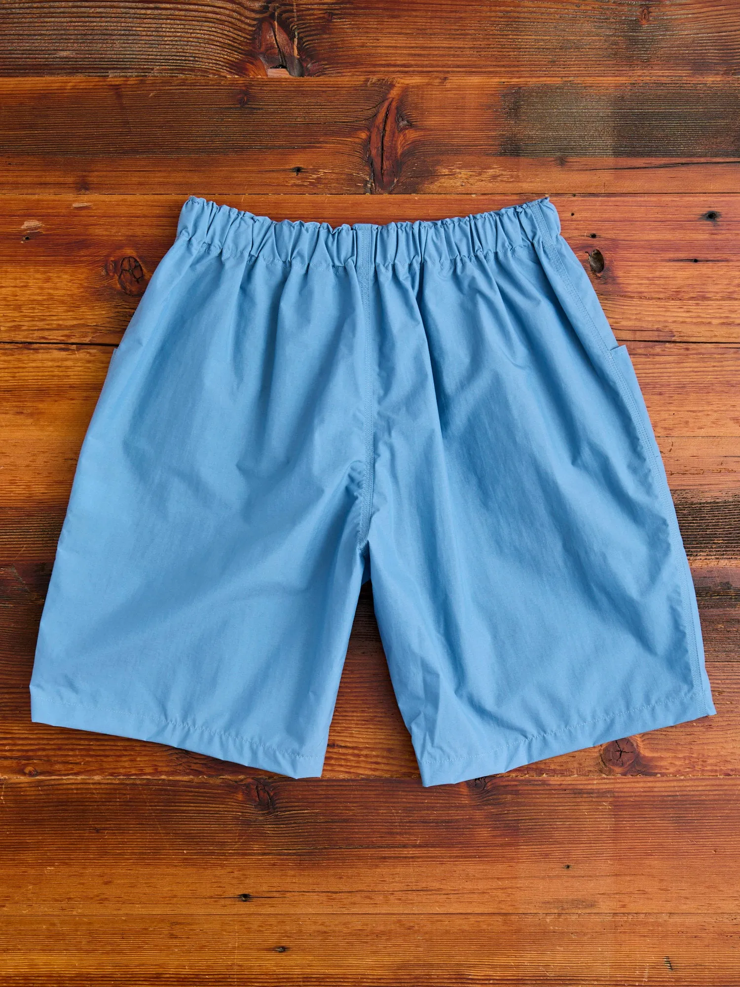 Nylon Taffeta Belted C.S Shorts in Sax Blue