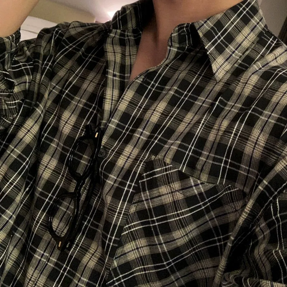 OH Casual Plaid Buttoned Shirt