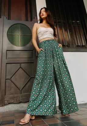 One Puram Palazzo Pants - Mosaic Mirage