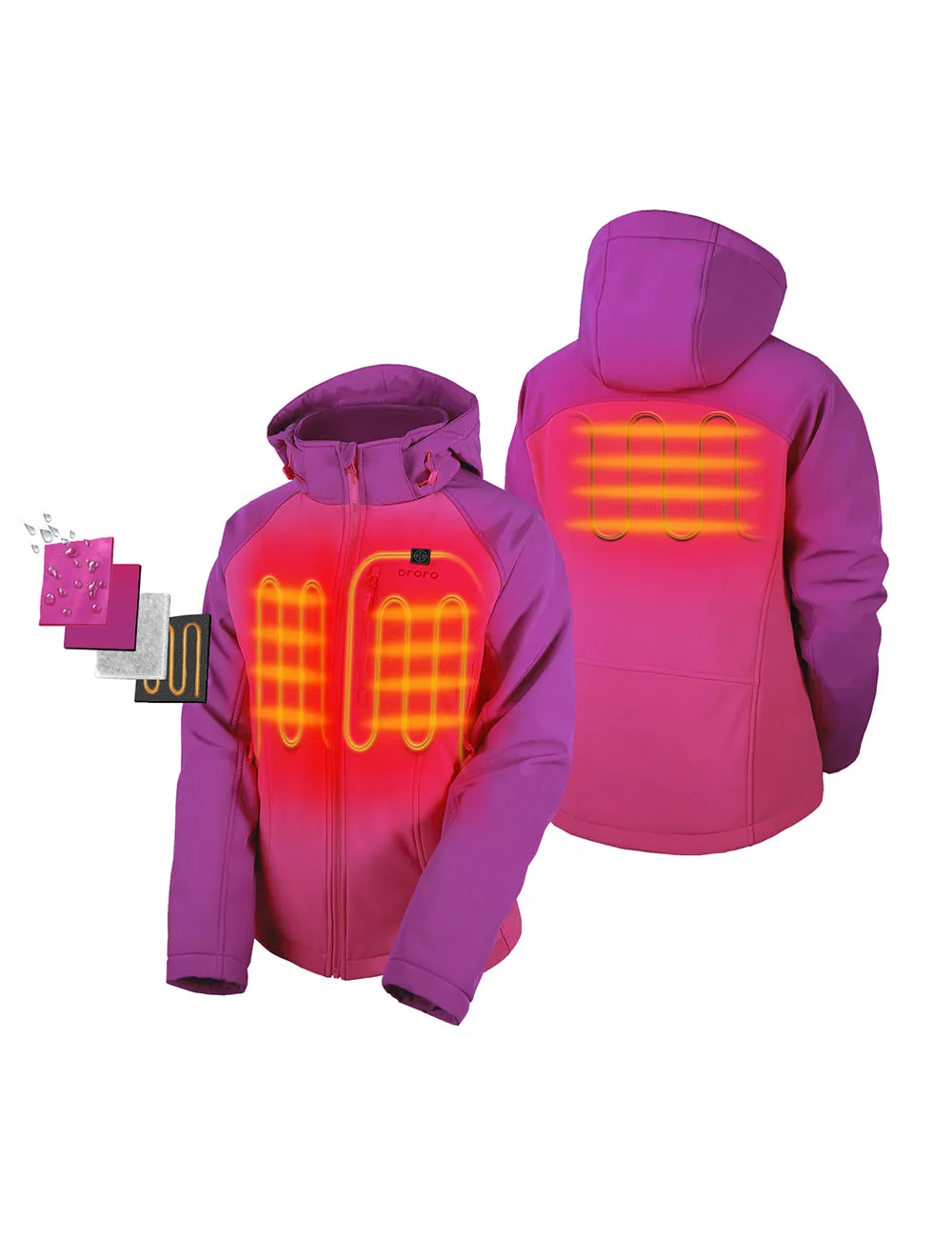 (Open-box) Women's Classic Heated Jacket - Pink & Purple