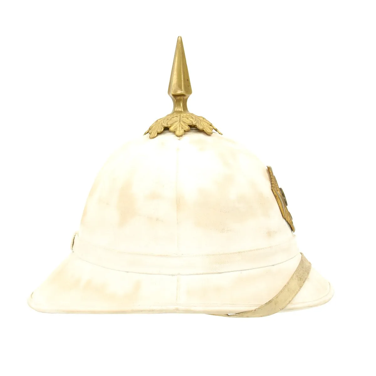 Original U.S. M-1881 8th National Guard Officer's White Spiked Pith Helmet