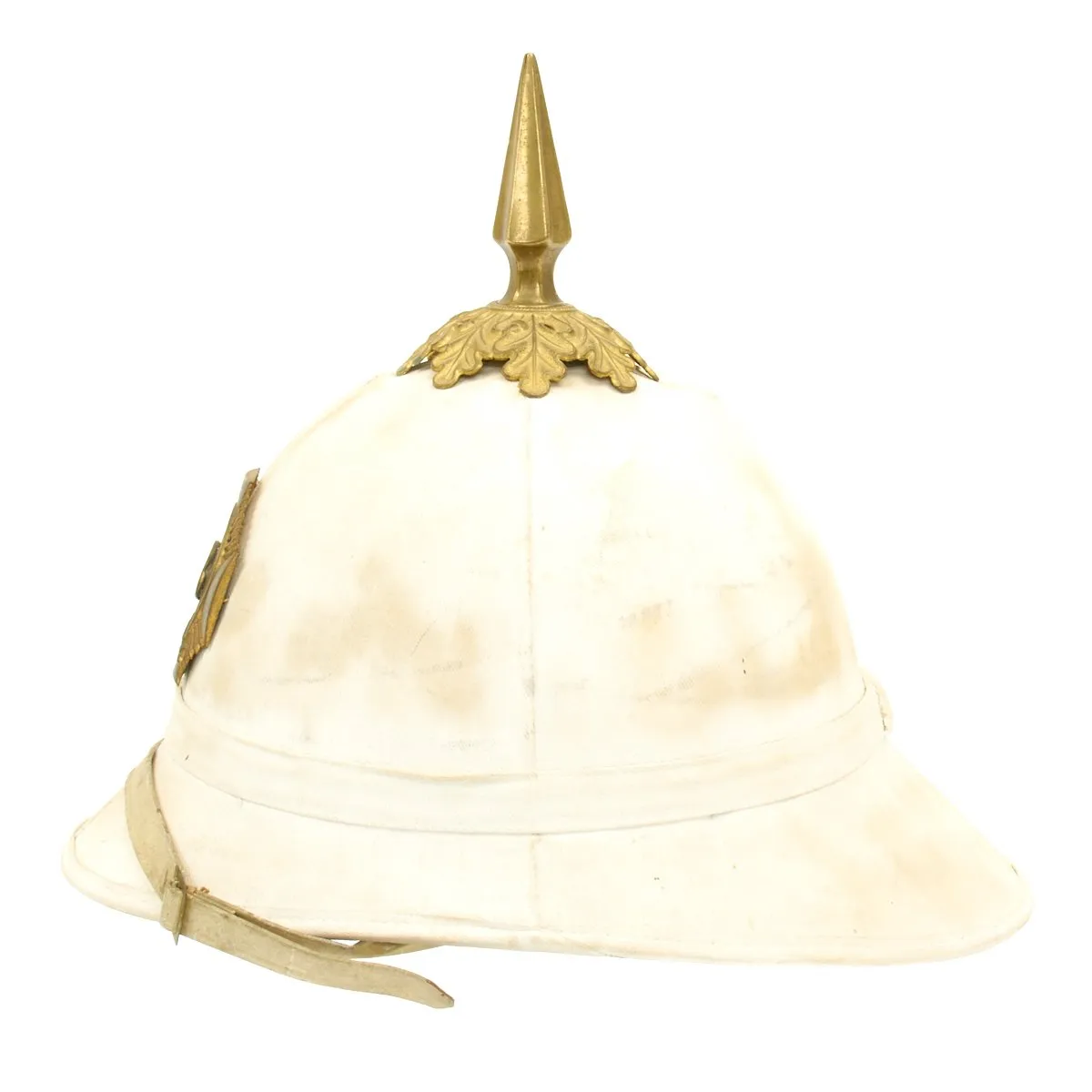 Original U.S. M-1881 8th National Guard Officer's White Spiked Pith Helmet