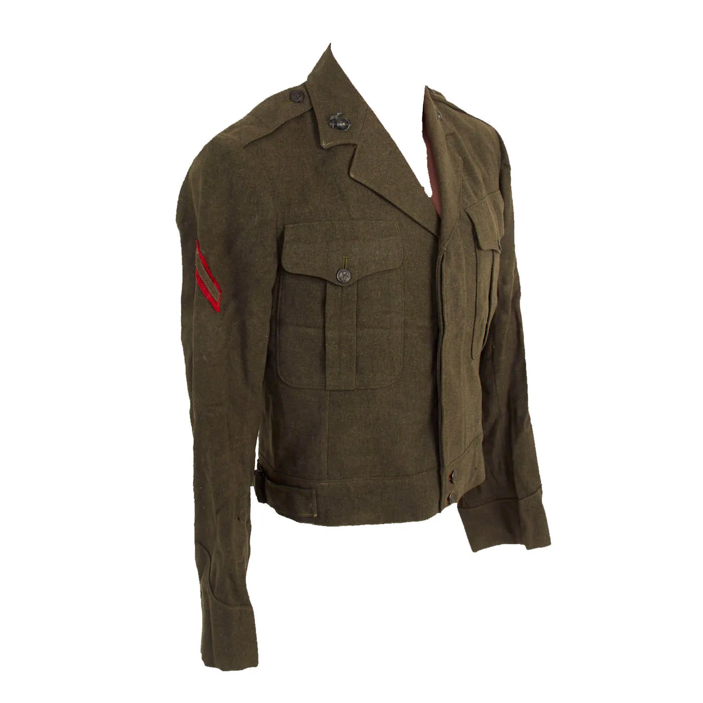 Original U.S. WWII Named US Marine Corps Ship’s Detachment Modified Vandegrift Jacket With Trousers - William W. Westmoreland, Wounded In Action