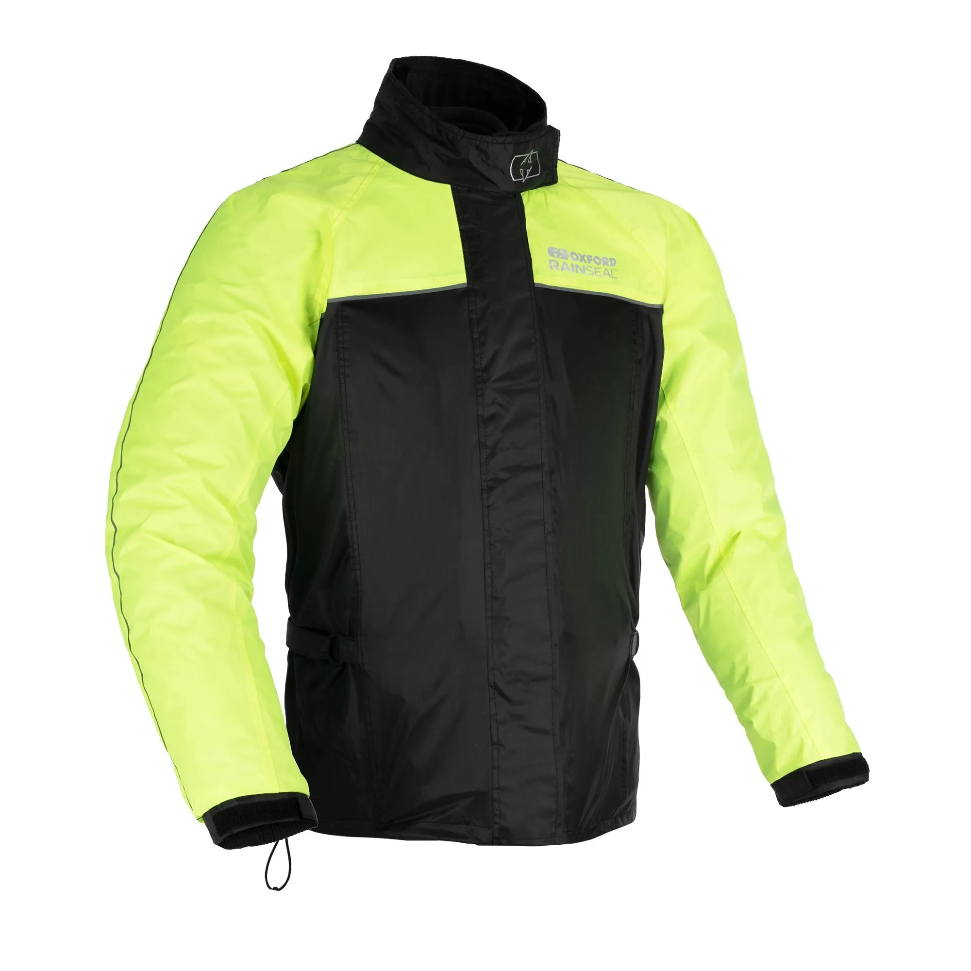 Oxford Rainseal Waterproof Motorcycle Over Jacket Black Fluo