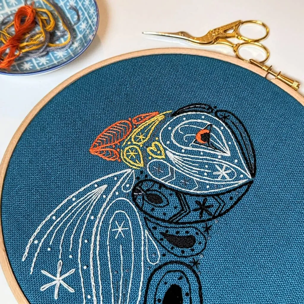 Paisley Puffin Embroidery Kit