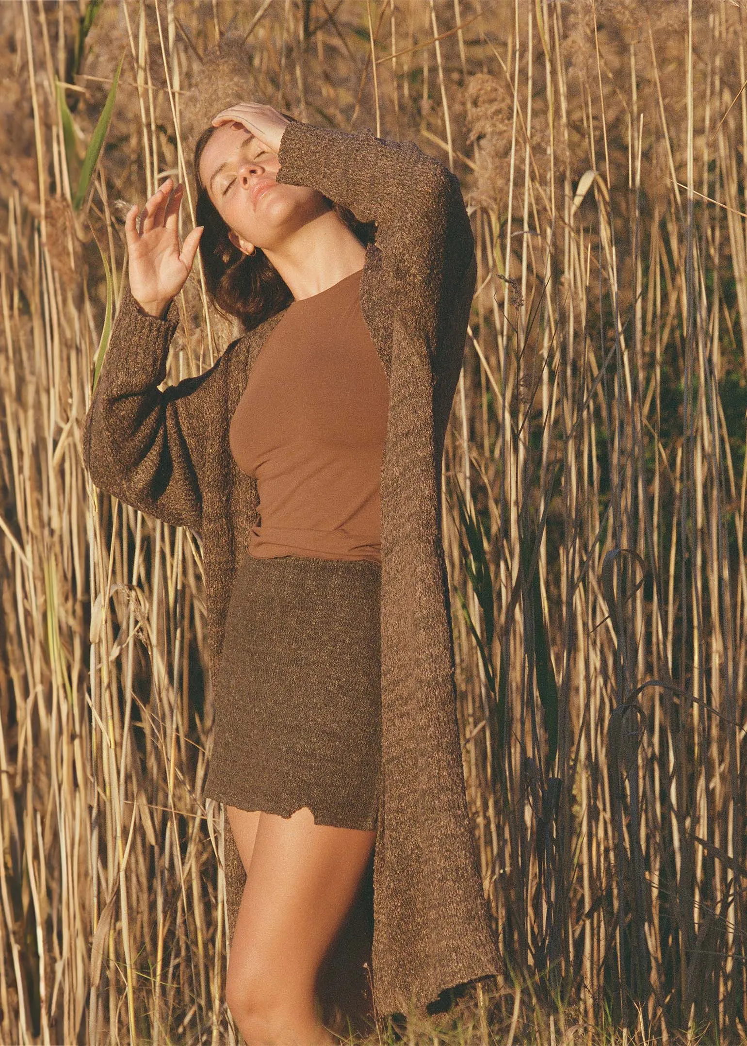 Paloma Long Cardigan Brunette