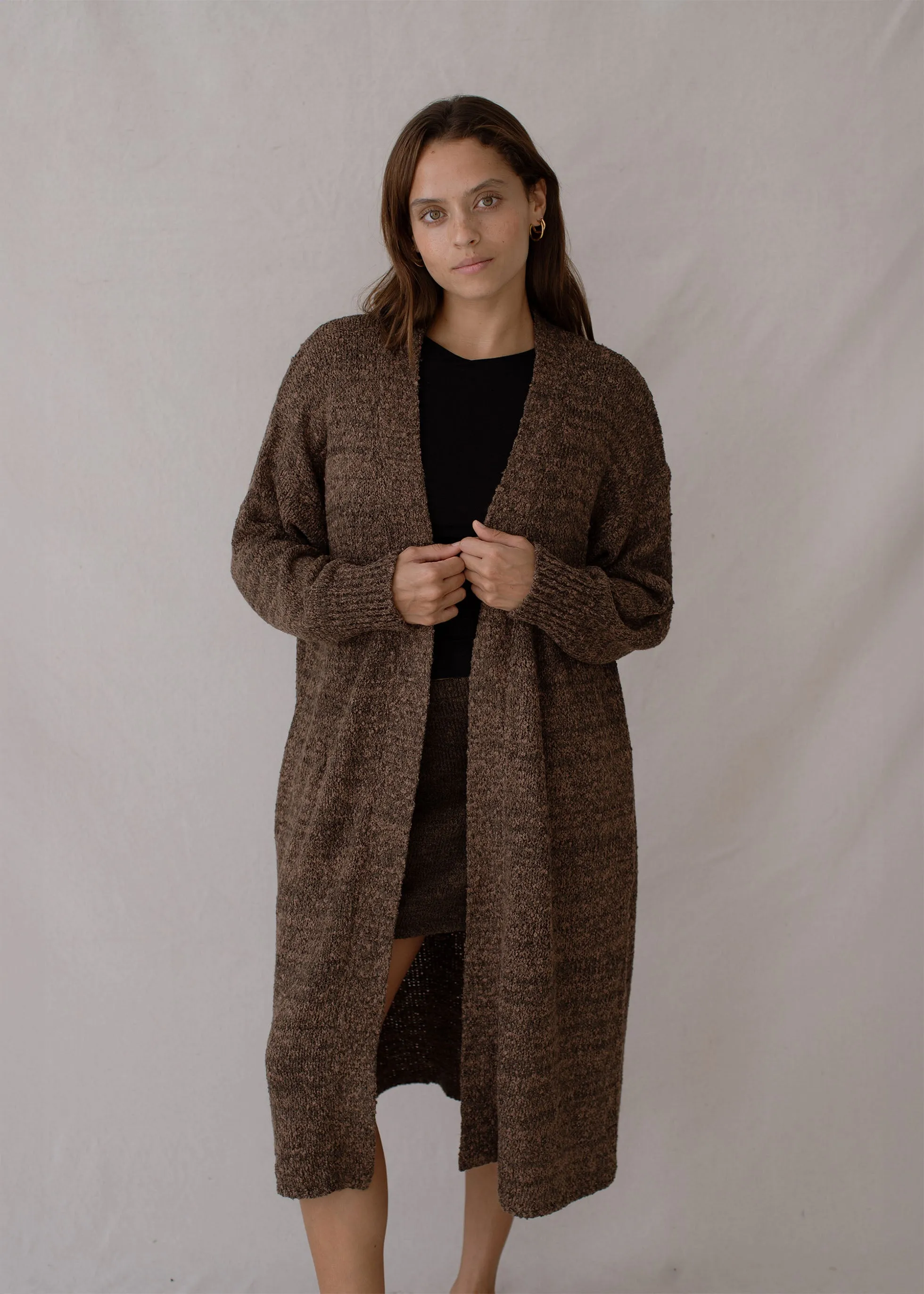 Paloma Long Cardigan Brunette