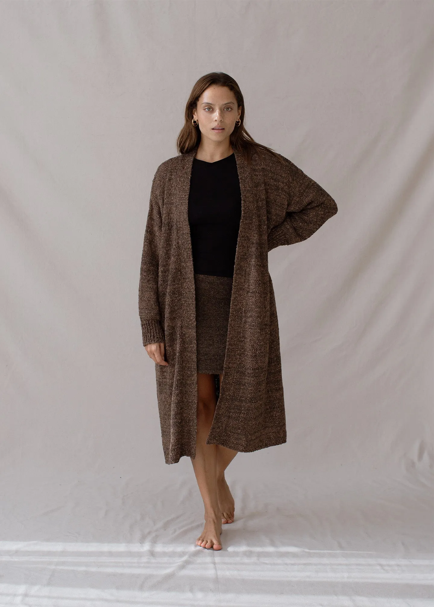 Paloma Long Cardigan Brunette