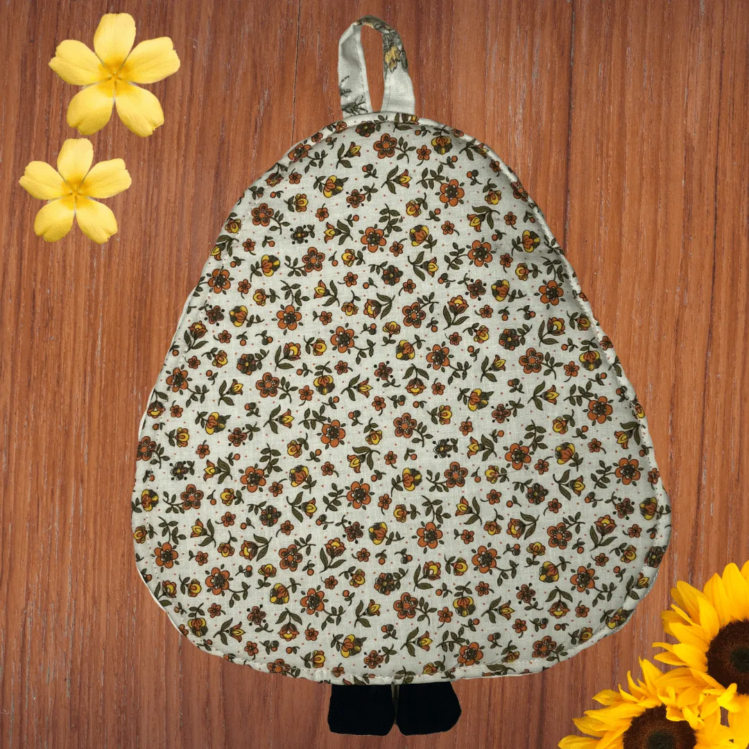 Panda Potholder: Vintage Floral Pattern Handmade Kitchen Helper