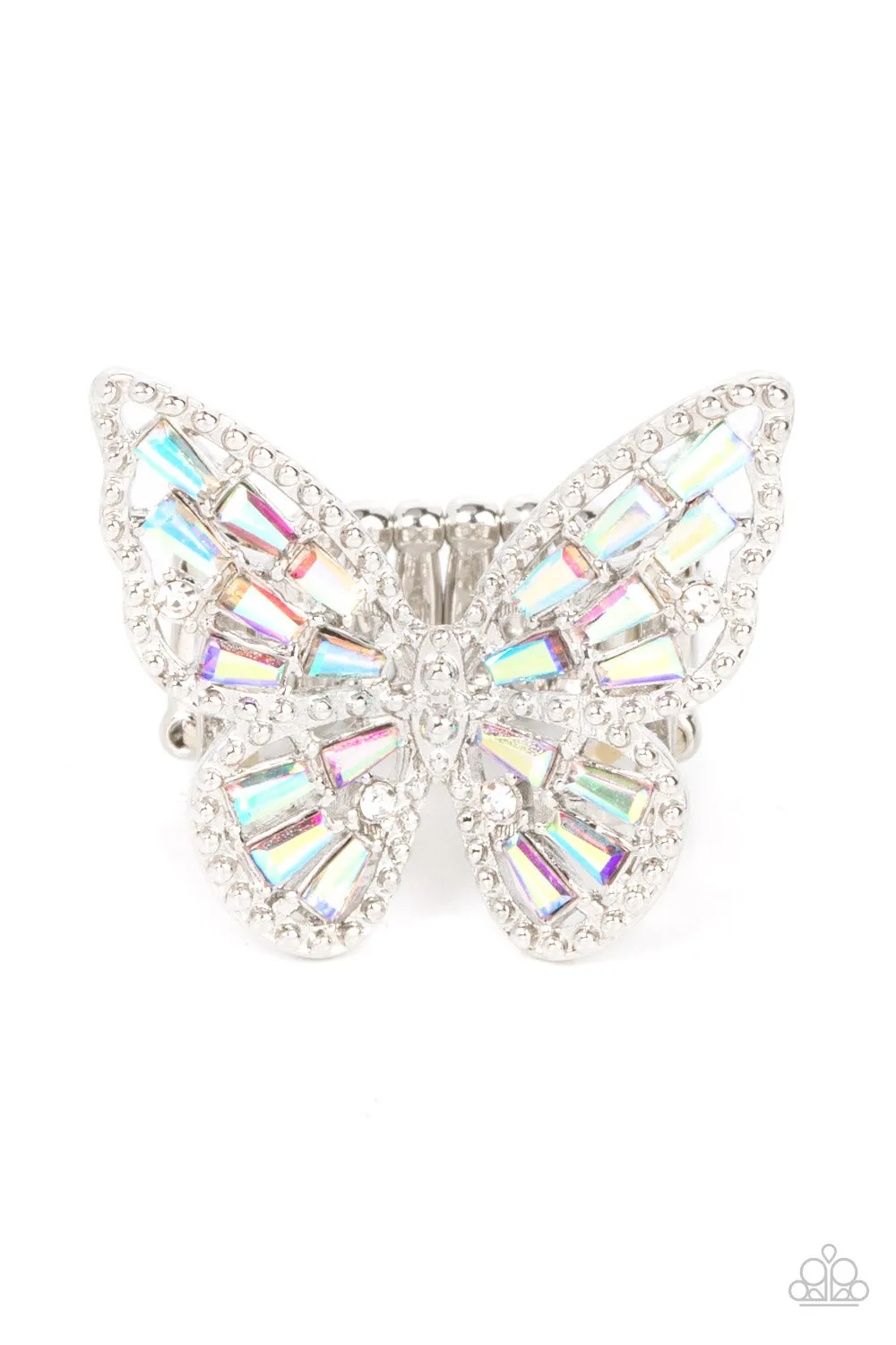 Paparazzi Bright-Eyed Butterfly Ring Multi