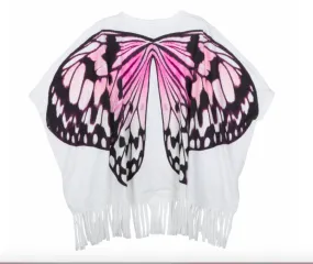 Paper Wings Fringed Butterfly Wings Beach Poncho