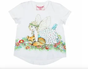 Paper Wings Girls Fox Fairy Loose Fit T-Shirt