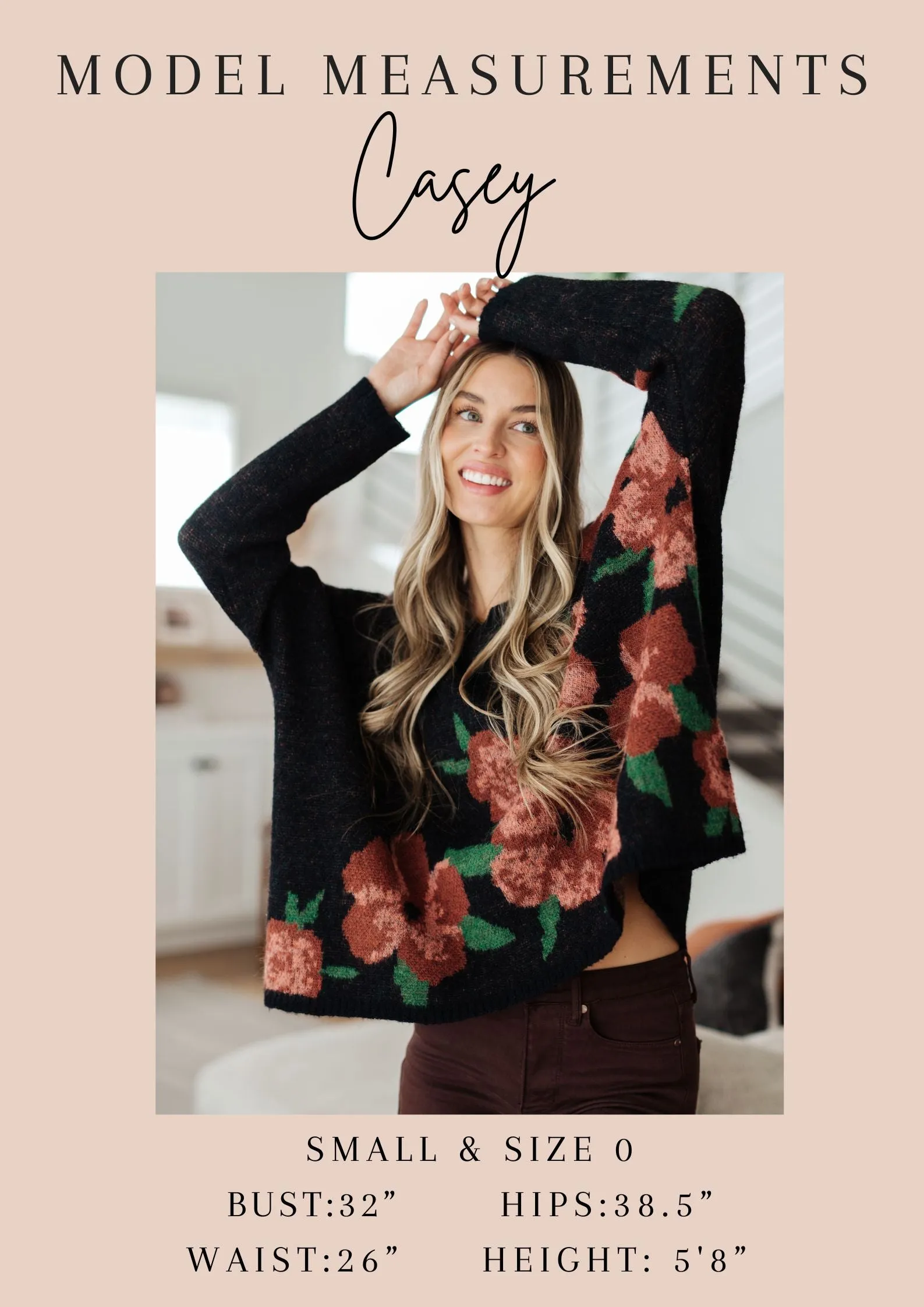 Patches of Flowers Floral Sweater - 11/14