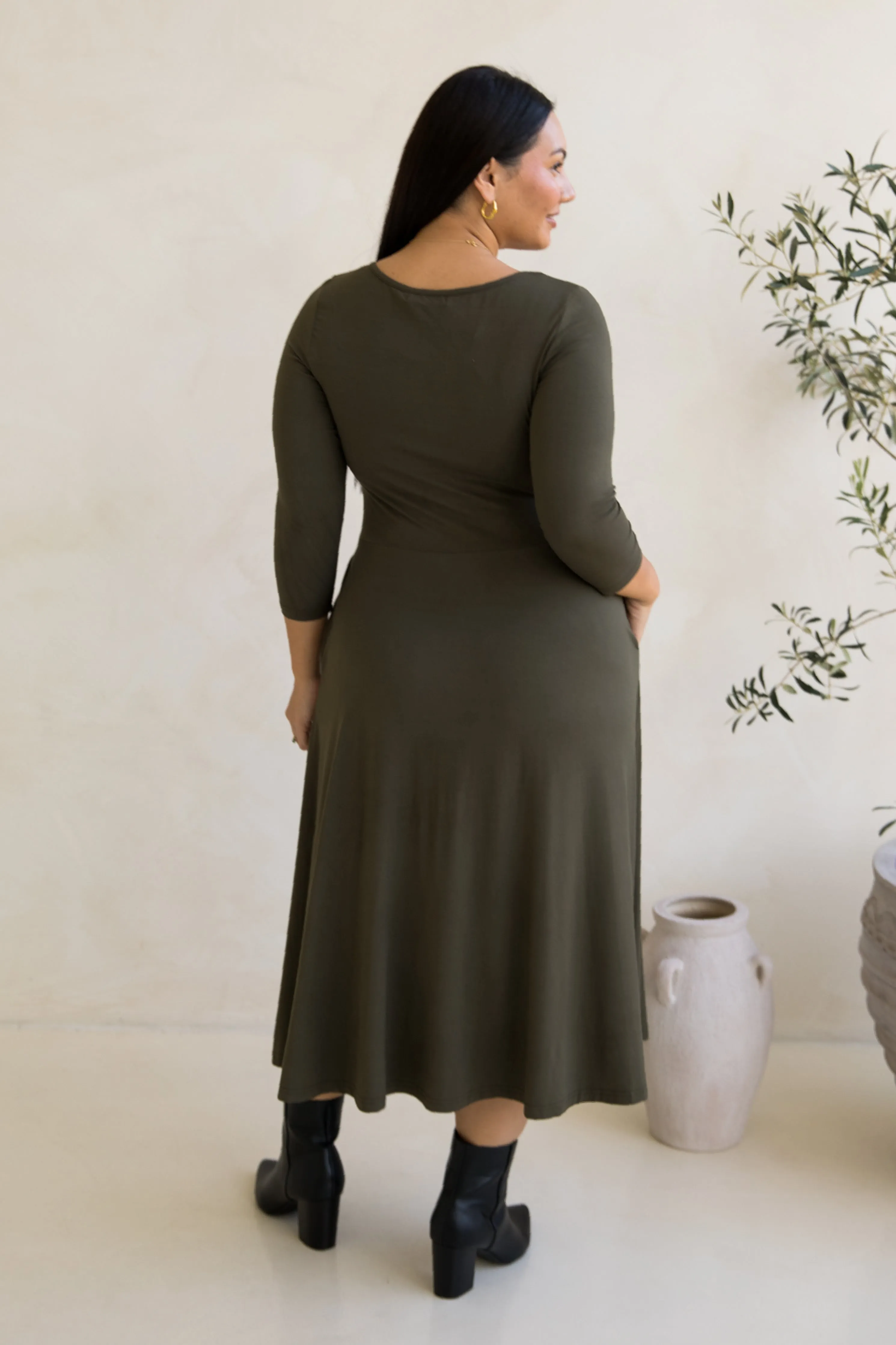 Penelope Dress | Moss Green