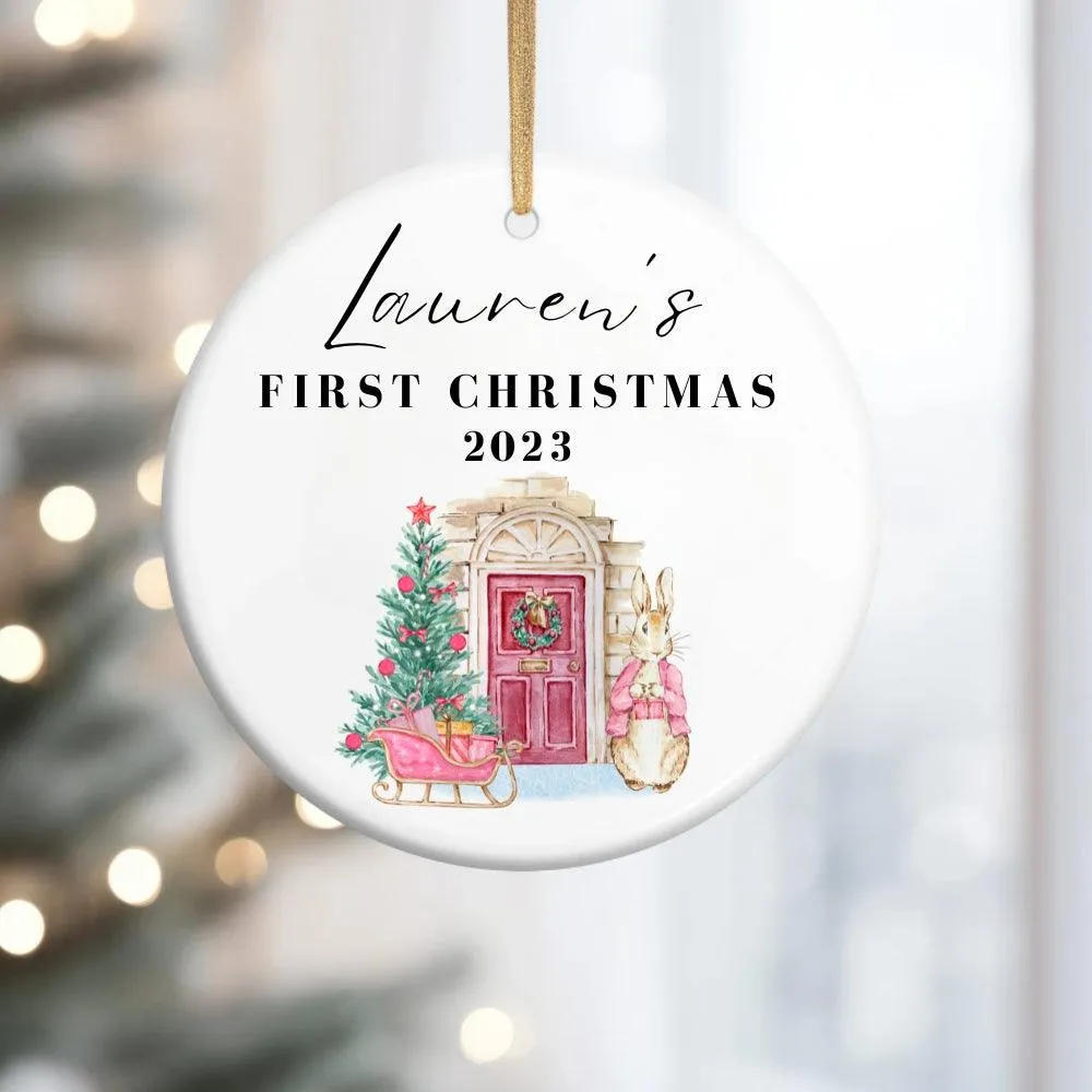 Personalised Baby Girl's First Christmas