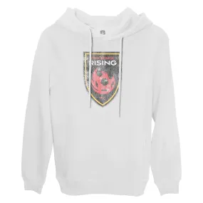 Phoenix Rising Color Badge Fleece Pullover Hoodie - White