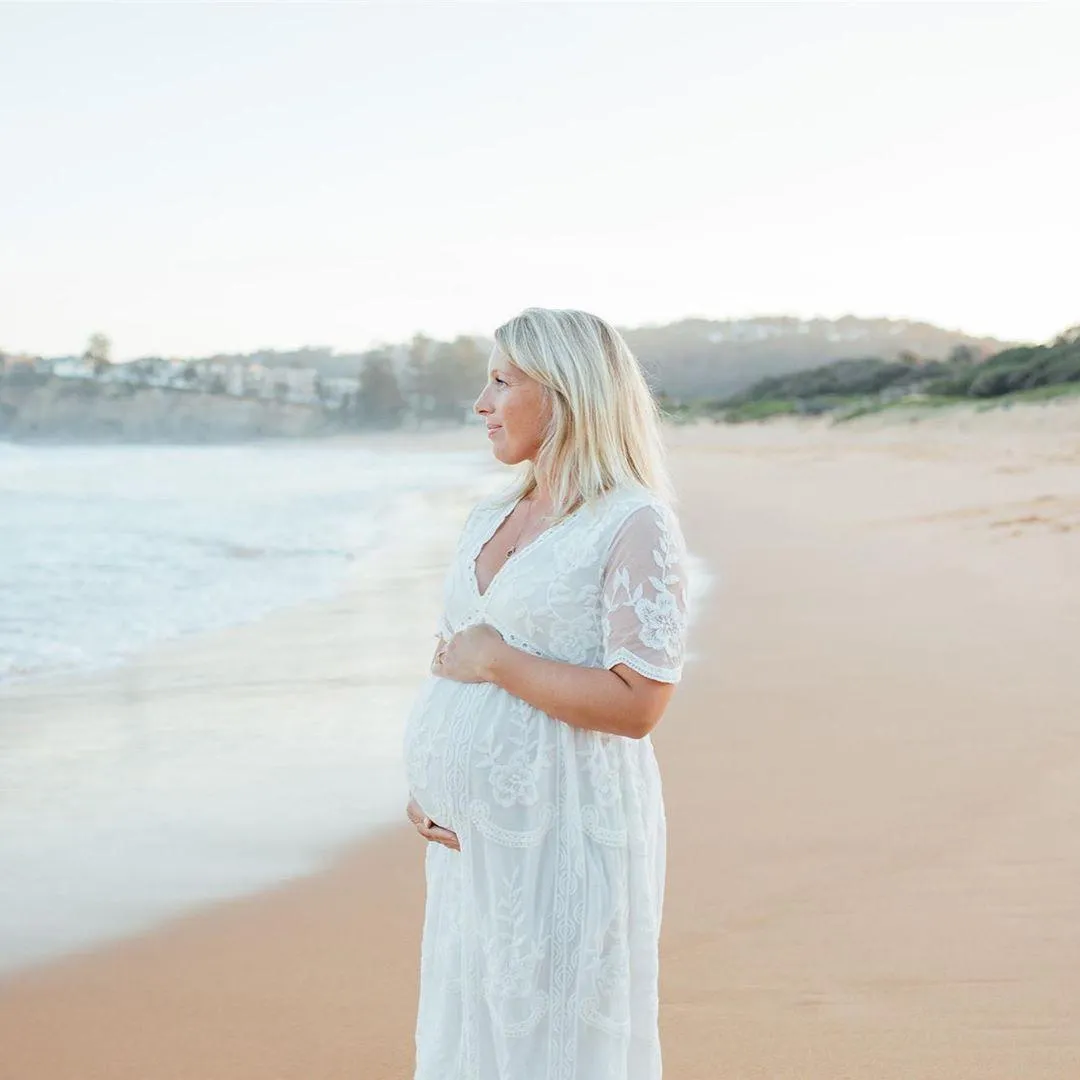 PinkBlush White Lace Maxi - For Sale