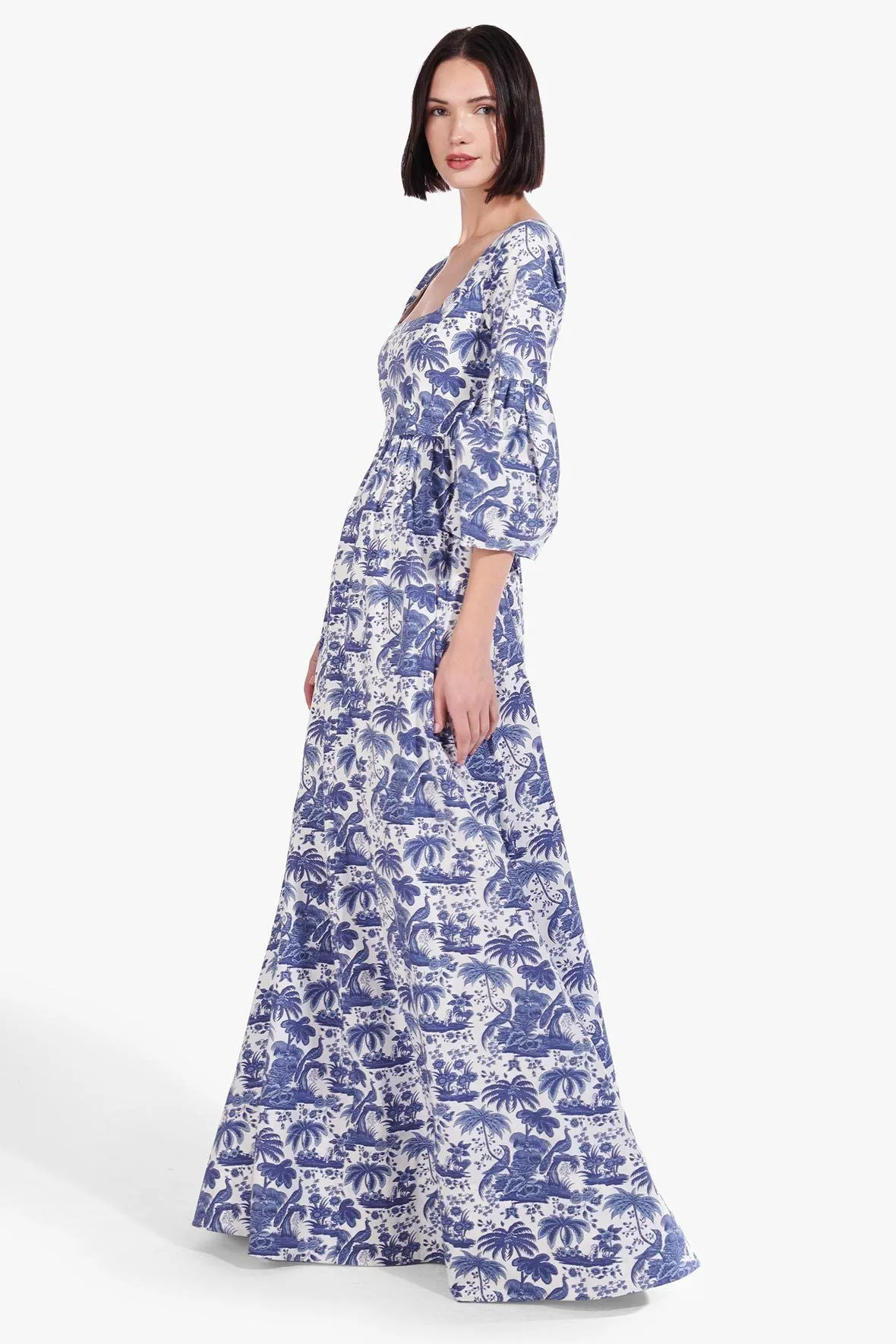 PLUMERIA DRESS | CHINA BLUE TOILE