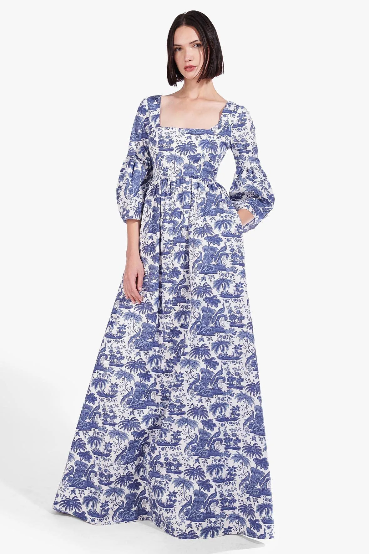 PLUMERIA DRESS | CHINA BLUE TOILE