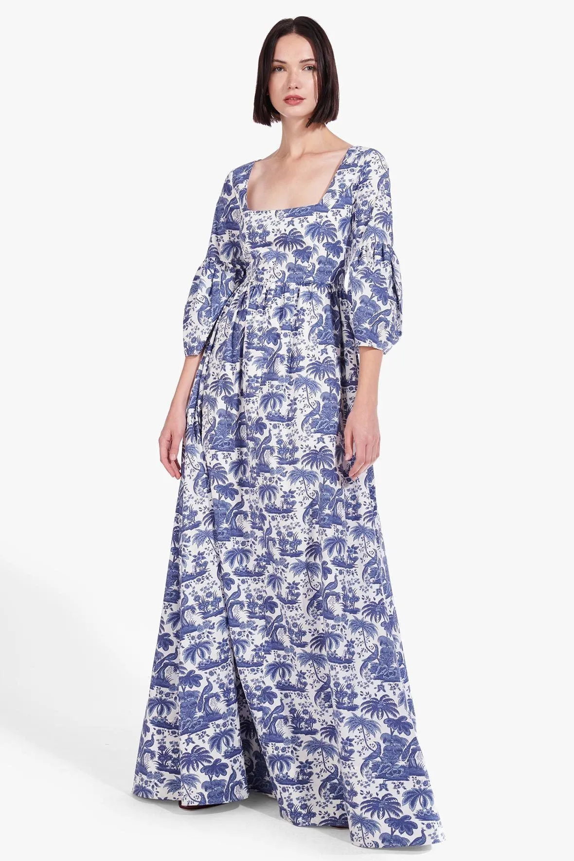 PLUMERIA DRESS | CHINA BLUE TOILE