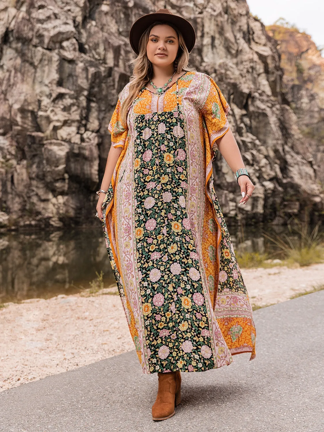 Plus Size Boho Maxi Dress