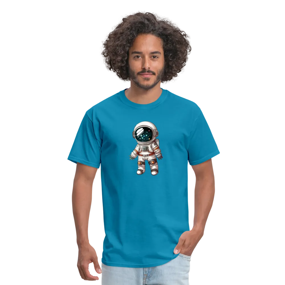 "Cosmic Voyager: Adorable Spaceman" 100% Cotton Unisex T-Shirt