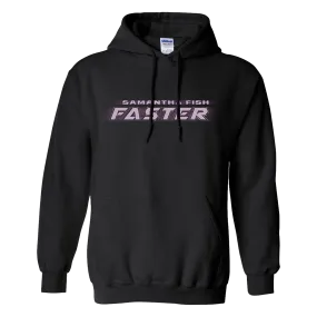 "Faster" Black Pullover Hoodie