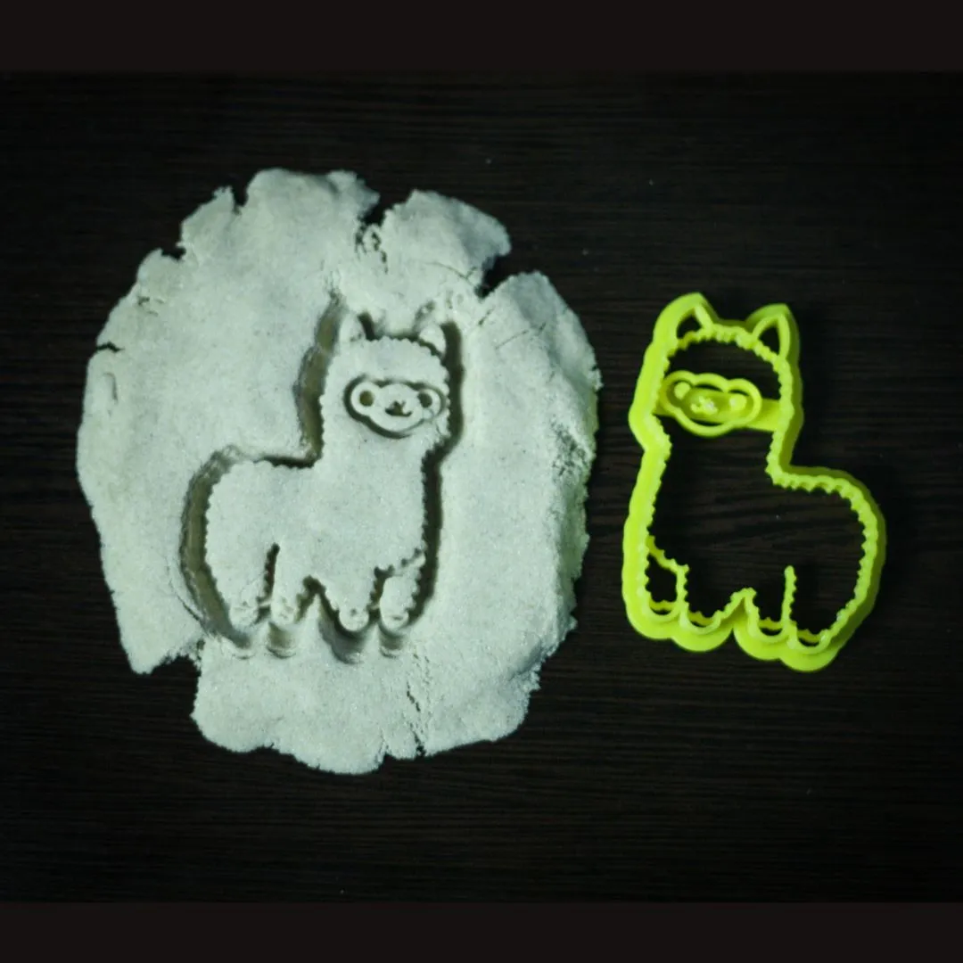 Rainbow Alpaca Llama Cookie Cutter | Cute Kawaii Cartoon Alpaca Cookie Cutters