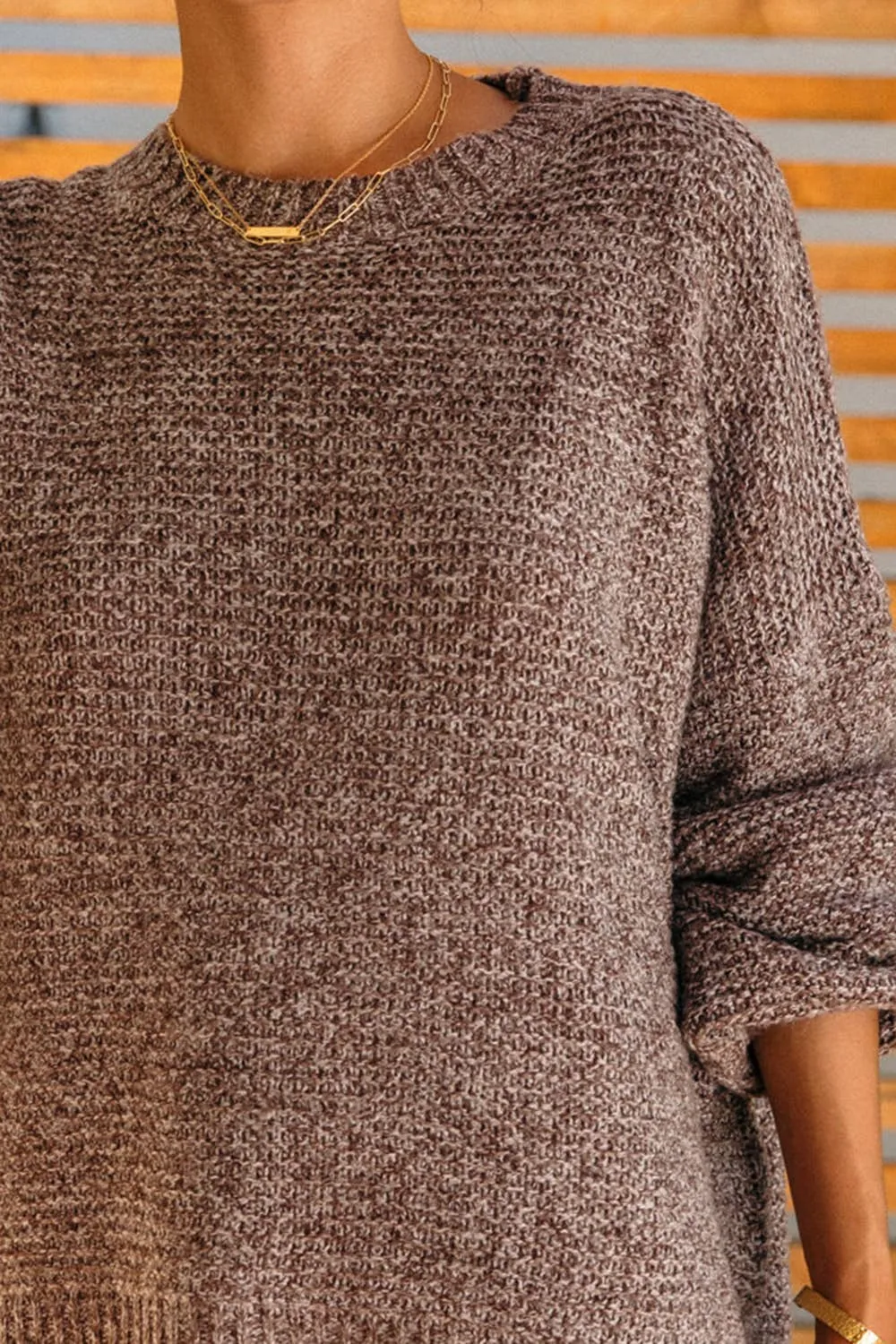 Relaxed Knit Sweater Mocha