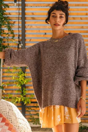 Relaxed Knit Sweater Mocha