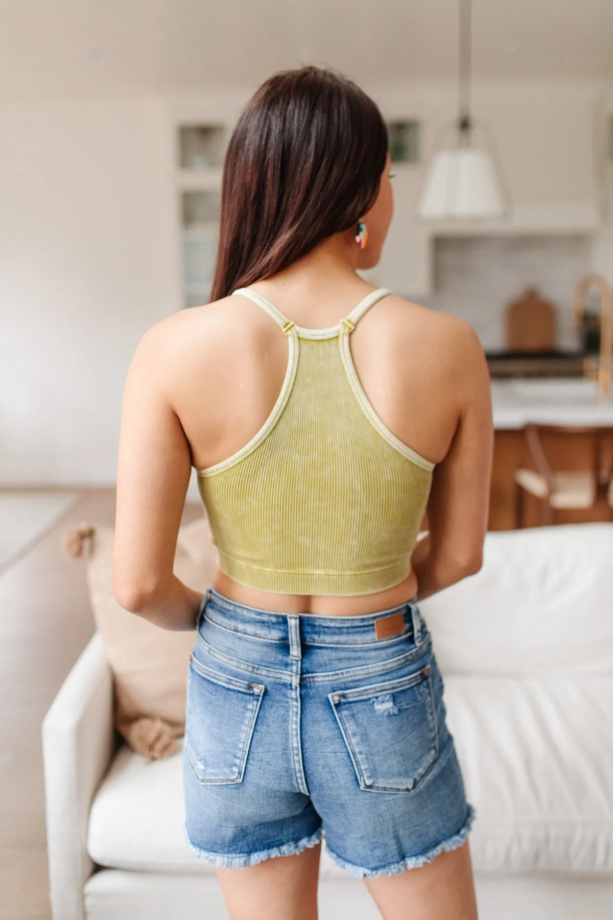 Rendezvous Crop Tank In Mustard