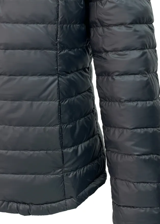 Reversible Black/ Snow Leopard Duck Down Jacket