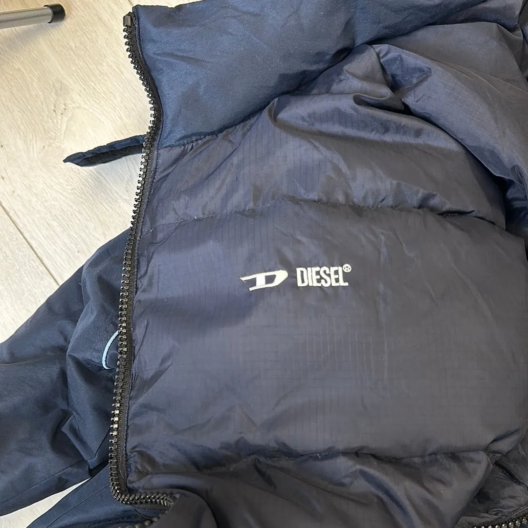 reversible diesel puffer jacket