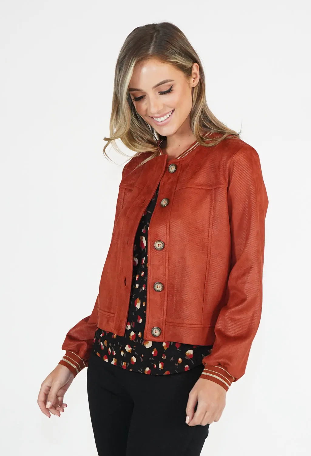 Rust Bomber Jacket