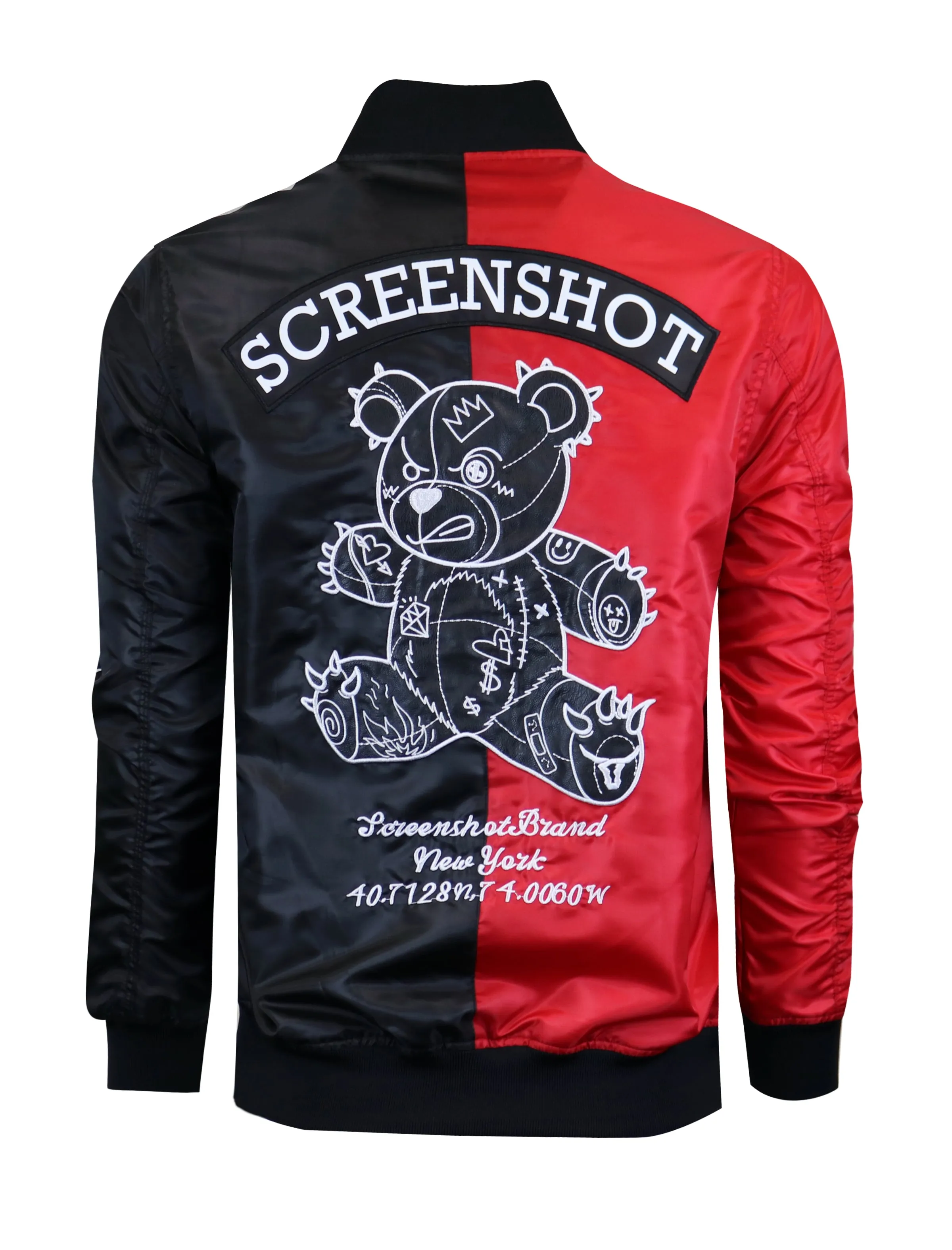 S51110-PATCHED BOMBER JACKET (RED)