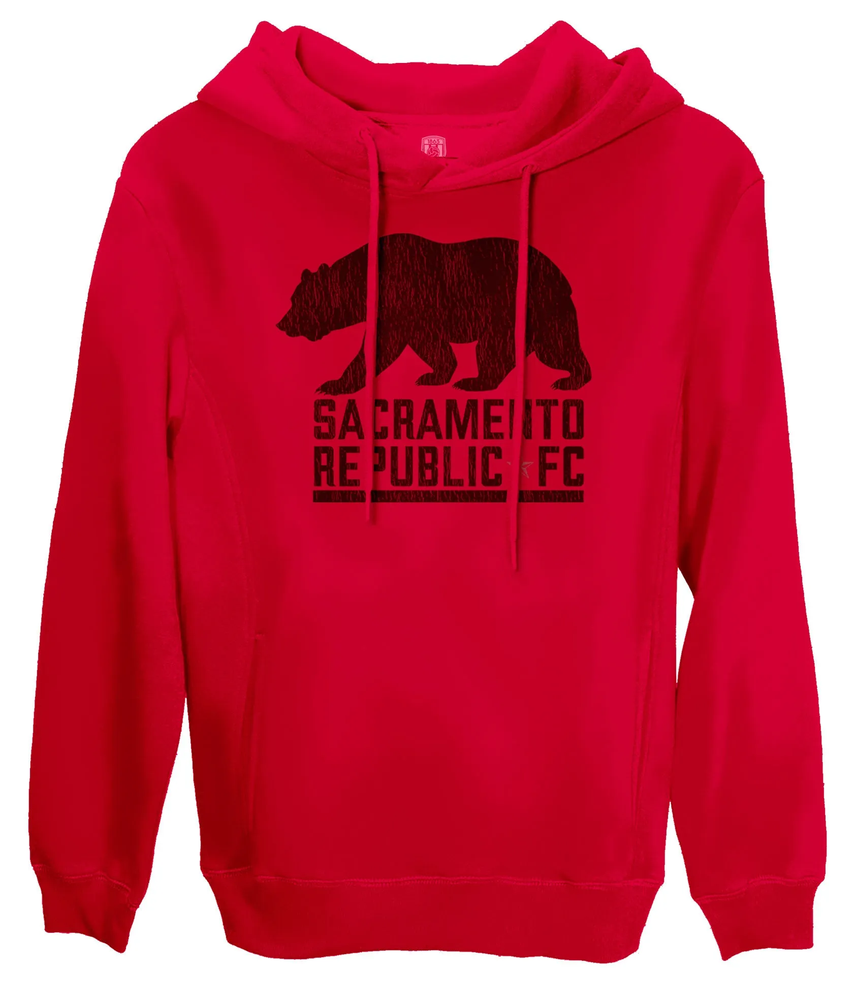 Sacramento Republic FC Club Wordmark Fleece Pullover Hoodie - Red