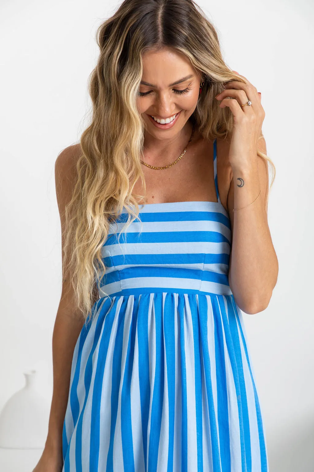 Sadie Maxi Dress - Blue Stripe