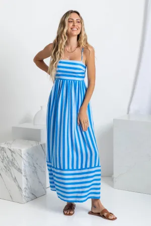 Sadie Maxi Dress - Blue Stripe