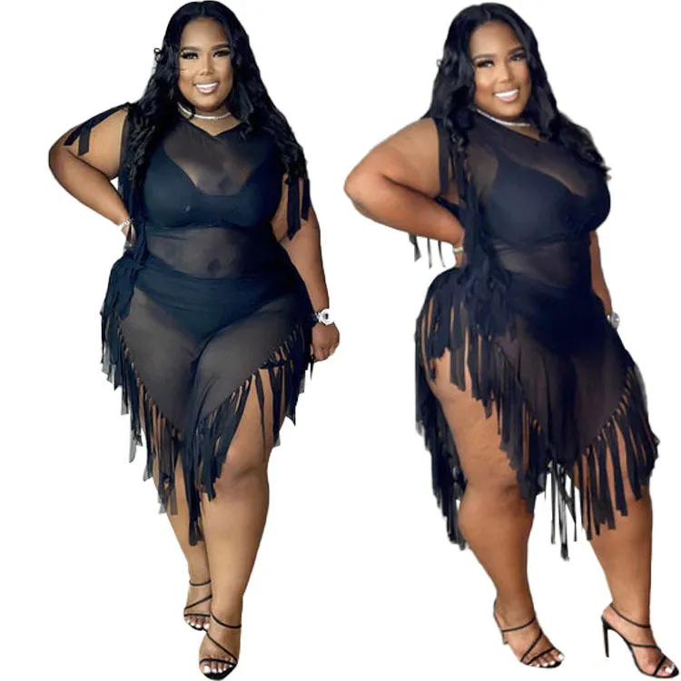 See-through African Plus-size Dress - Culture Heaven Special