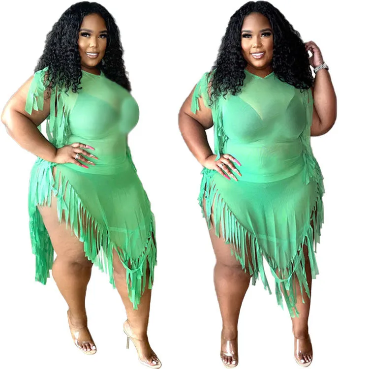 See-through African Plus-size Dress - Culture Heaven Special