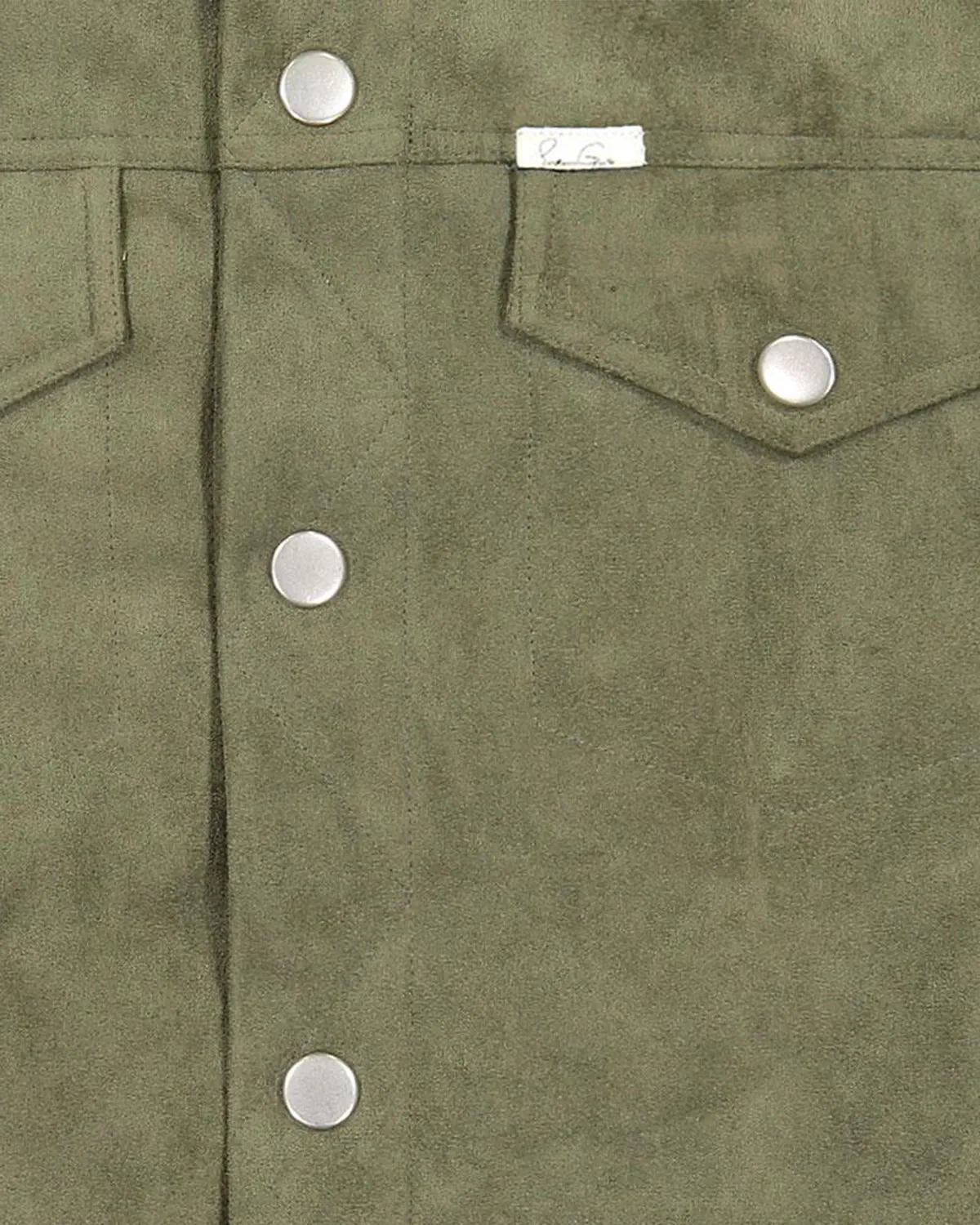 SG Vegan Suede Trucker Jacket - Olive