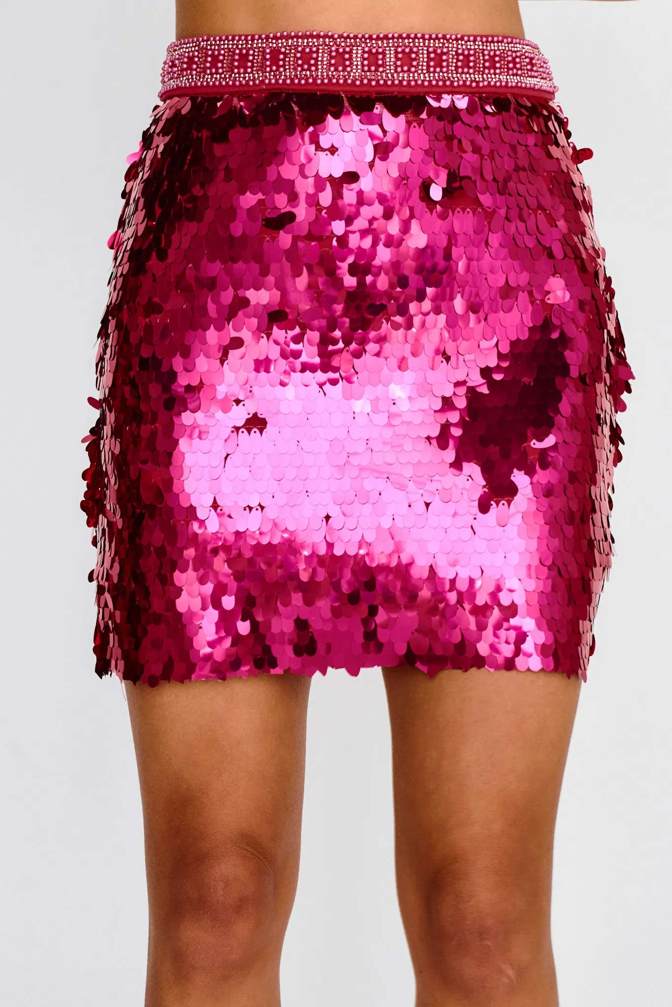 She's So LA Sequin Mini Skirt Hot Pink