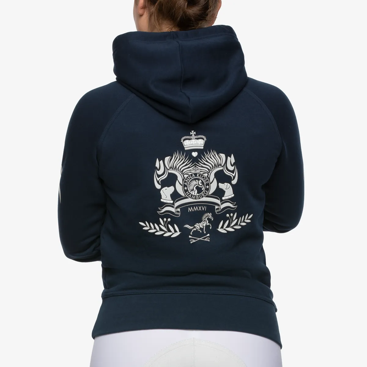 Signature Hoodie "Oxford Blue" with silver prints