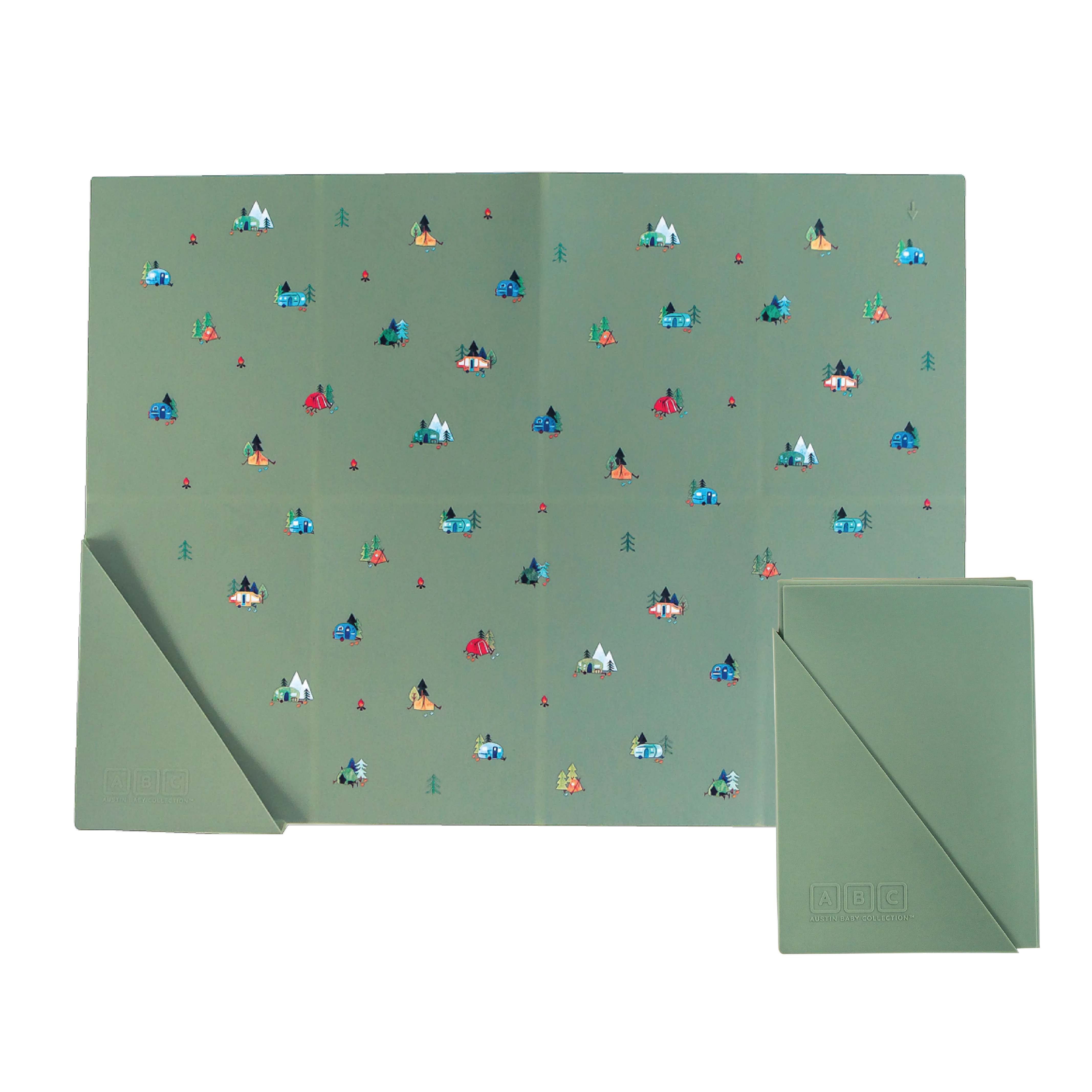 Silicone Placemat Camper Sage Green