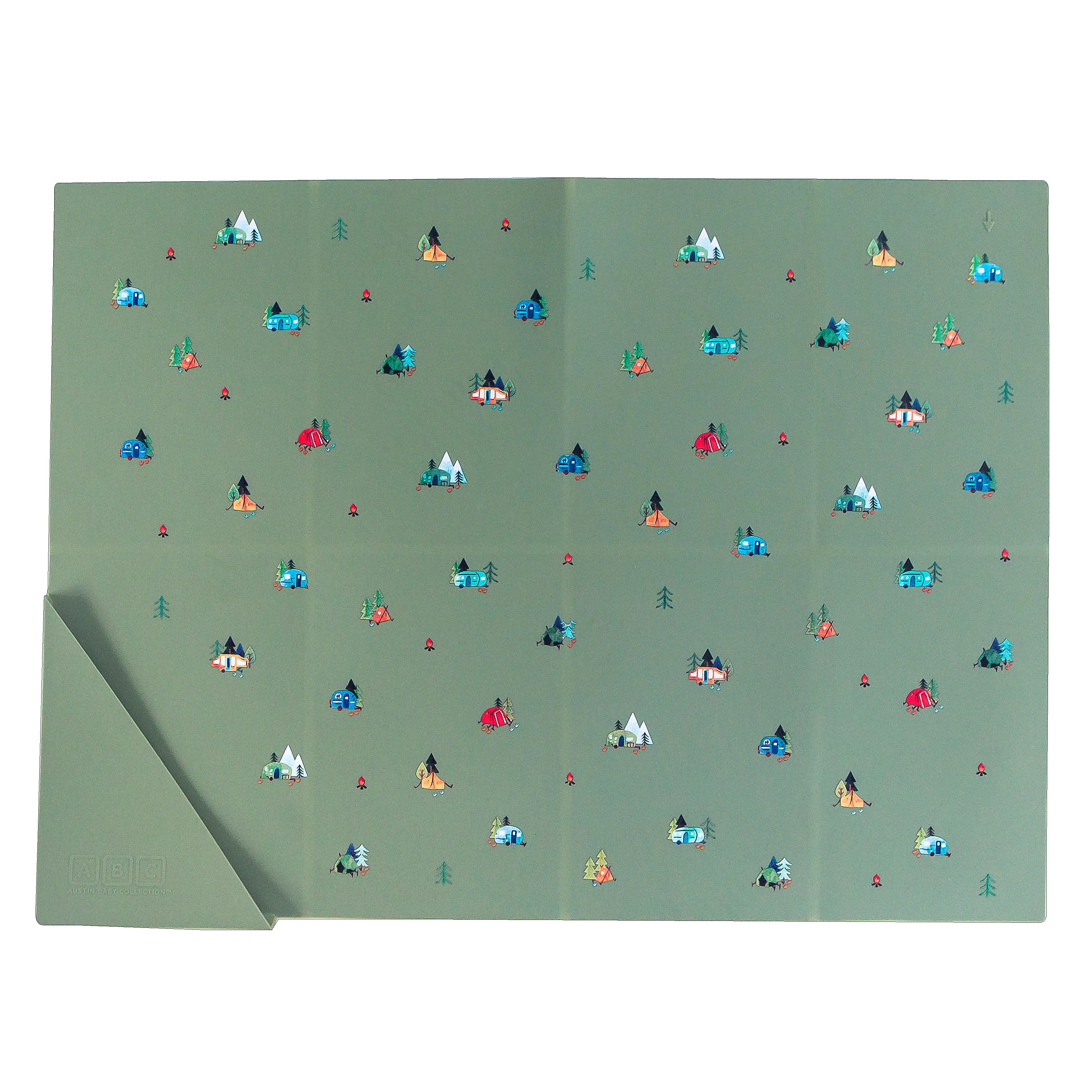 Silicone Placemat Camper Sage Green