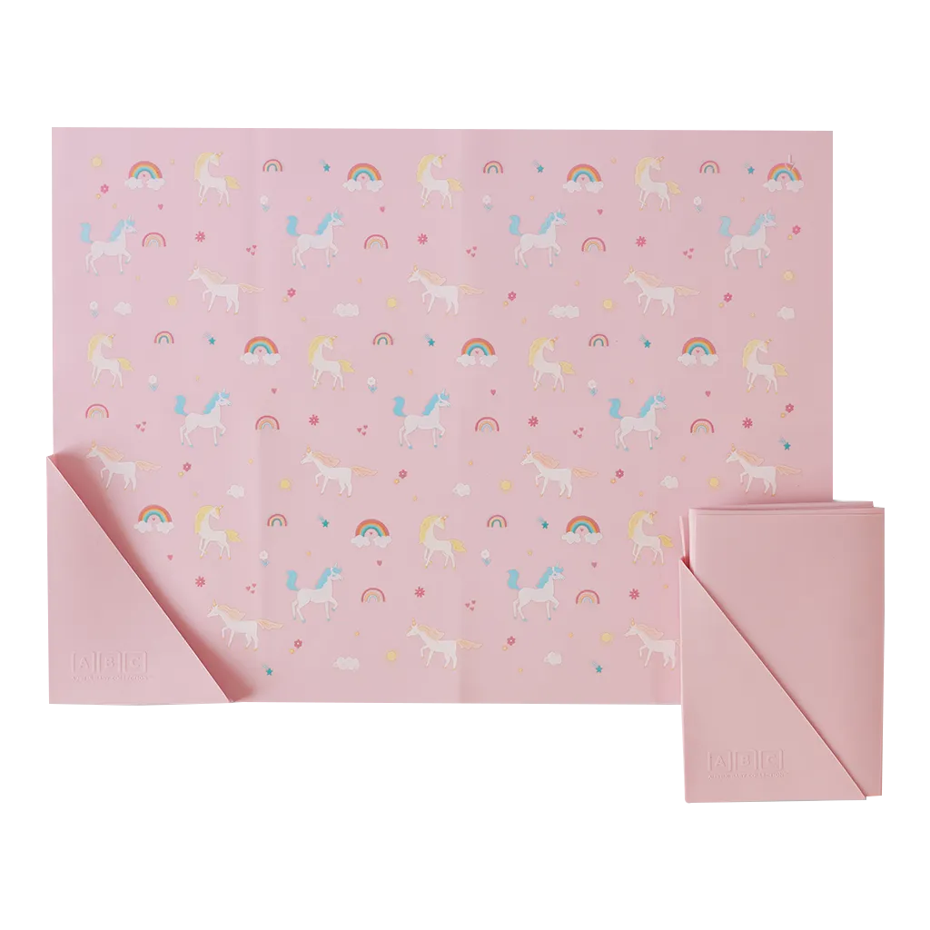 Silicone Placemat Unicorn Bubblegum Pink