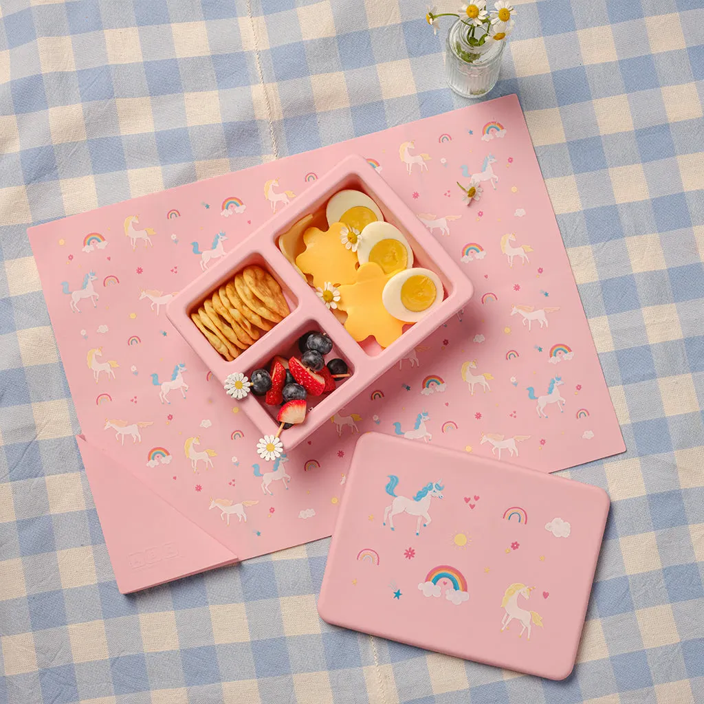 Silicone Placemat Unicorn Bubblegum Pink