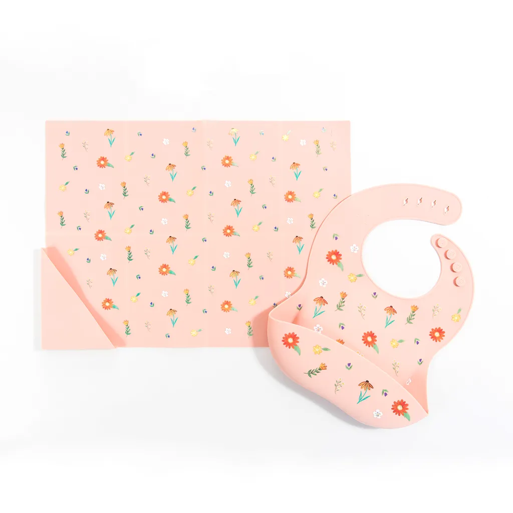 Silicone Placemat Wildflower Ripe Peach